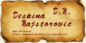 Despina Majstorović vizit kartica